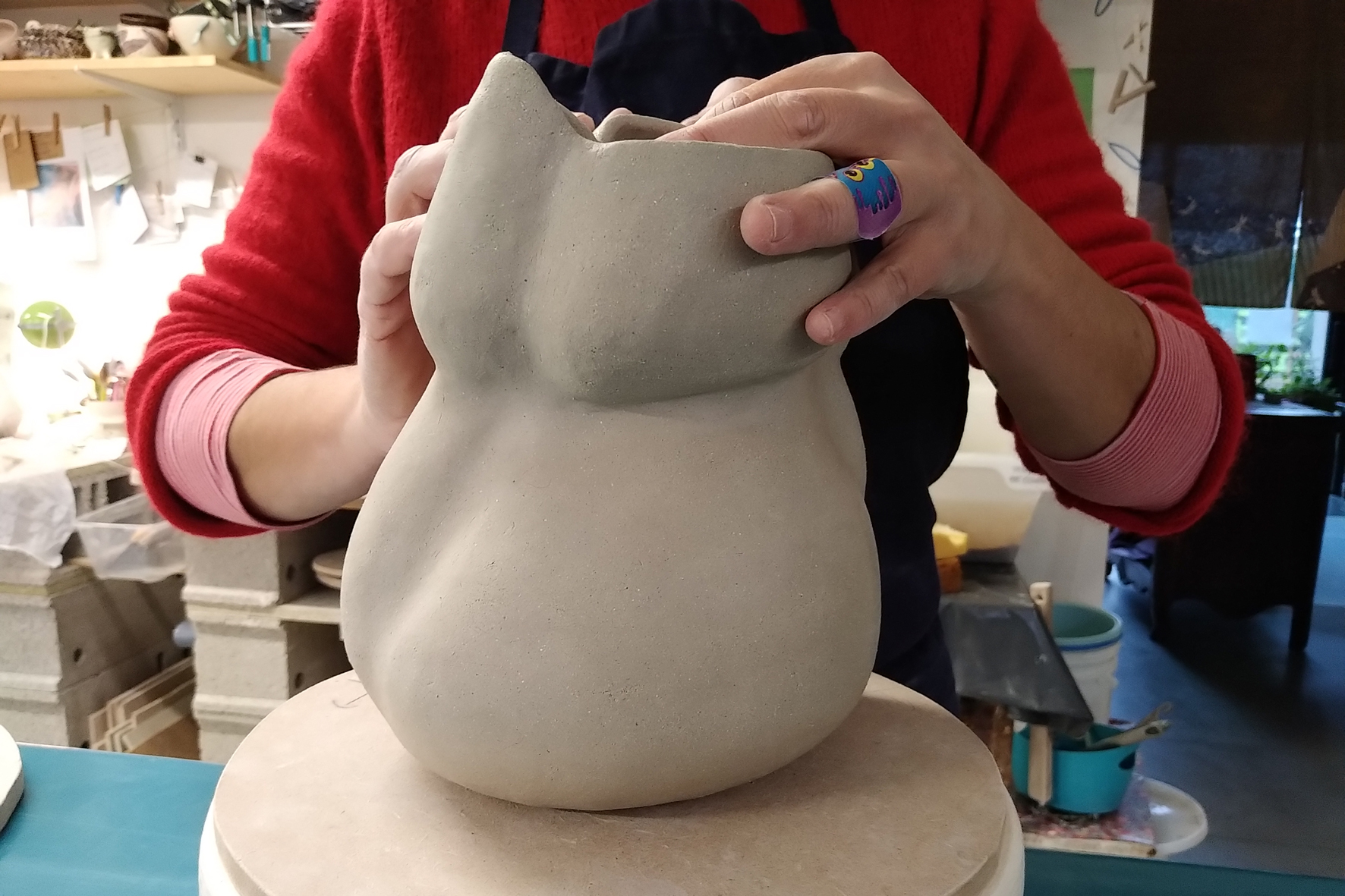 Poteries de saison, Séné, céramique, Vannes, Morbihan, Bretagne, stages, cours, vases, sculpture