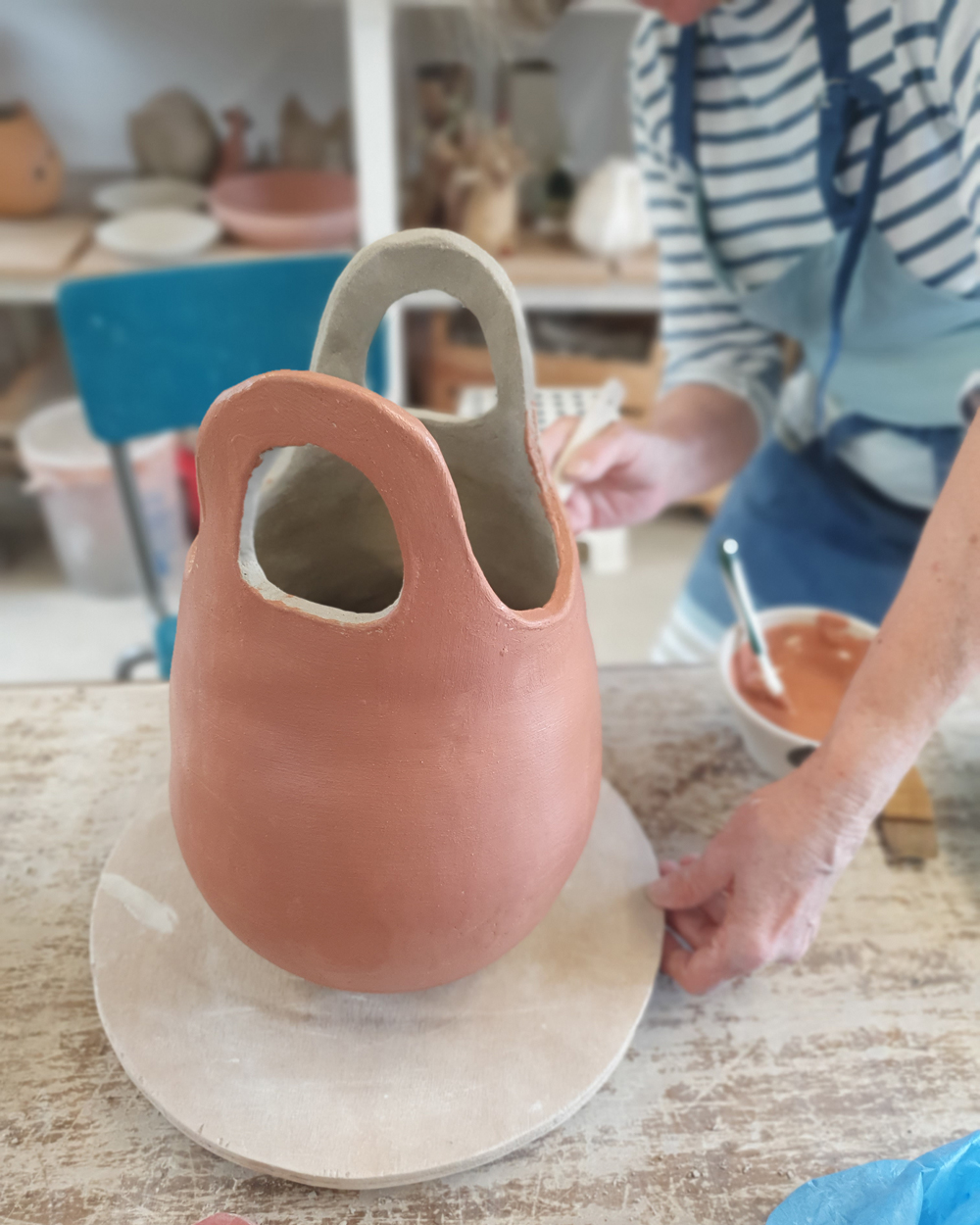 Poteries de saison, Séné, céramique, Vannes, Morbihan, Bretagne, stages, cours, colombin